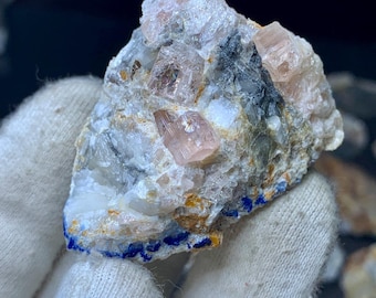 インペリアル トパーズ標本、ピンク トパーズ 結晶 マトリックス