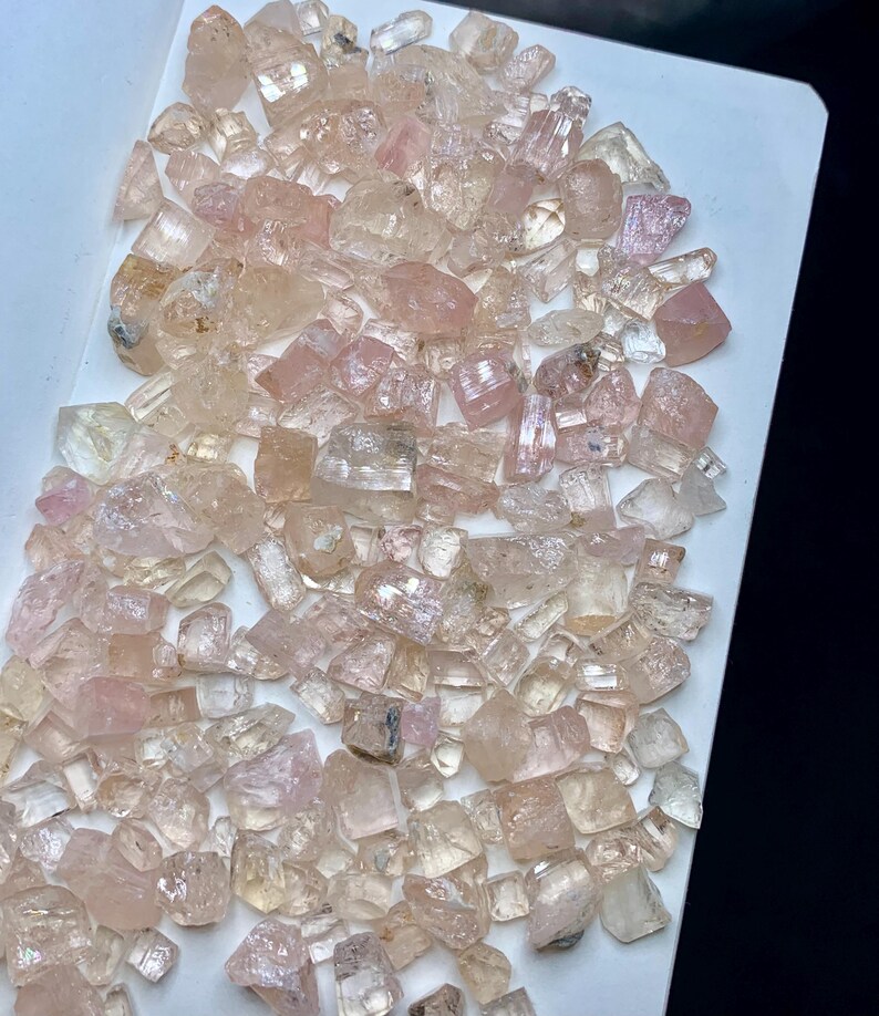 Pink Topaz Rough Pink Topaz Rough Crystals: Raw Mineral Specimen, 170 Grams - Etsy