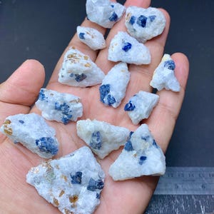 Blue Spinel Crystals on Phlogopite Matrix: Afghanistan Minerals, 16 pcs