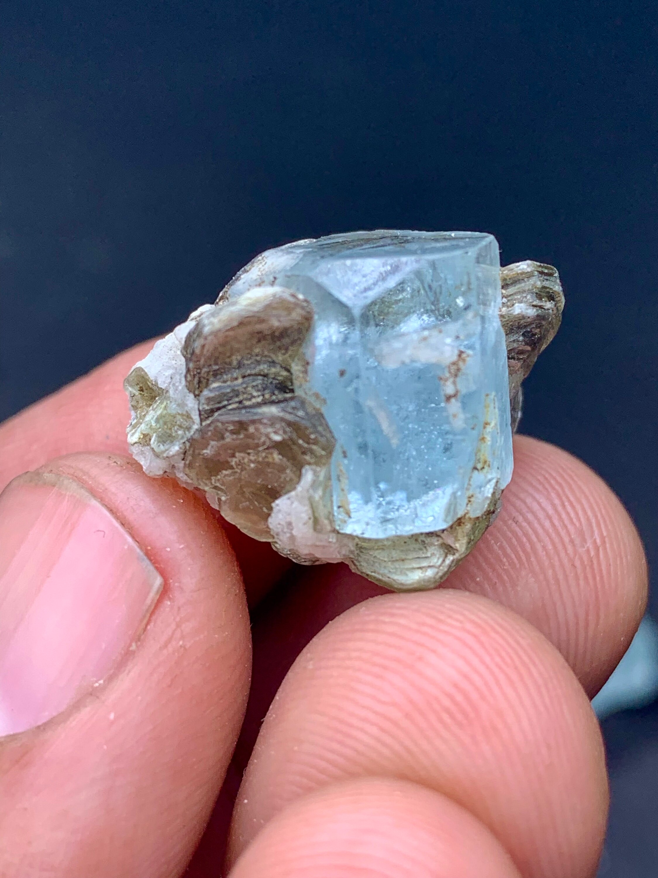 ブルーアクアマリン結晶クラスター標本ロット、アクアマリン標本