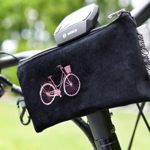 Fahrradtasche,Lenkertaschen mit Klettverschluss,kleine Fahrradtasche, Geschenk personalisierbar Bild 1