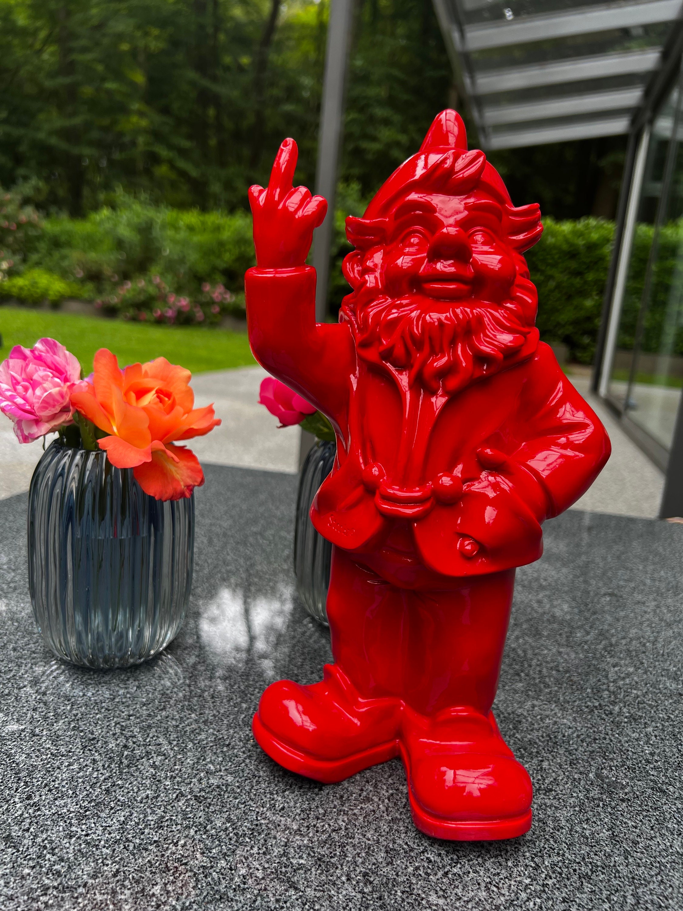 Garden Gnome Middle Finger, Fuck You, Funny, Decoration, Gift