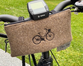 Fahrradtasche, Lenkertasche, kleine Fahrradtasche, Fahrradtasche mit Klettband, individuelles Weihnachtsgeschenk, personalisierbar