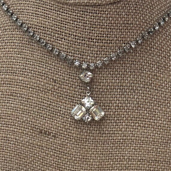 Vintage 1950s-1960s Rhinestone Necklace - image 2