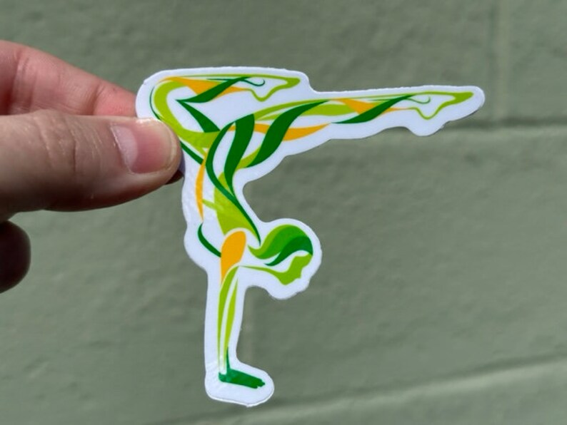 Gymnast Handstand Ribbon Sticker - Etsy
