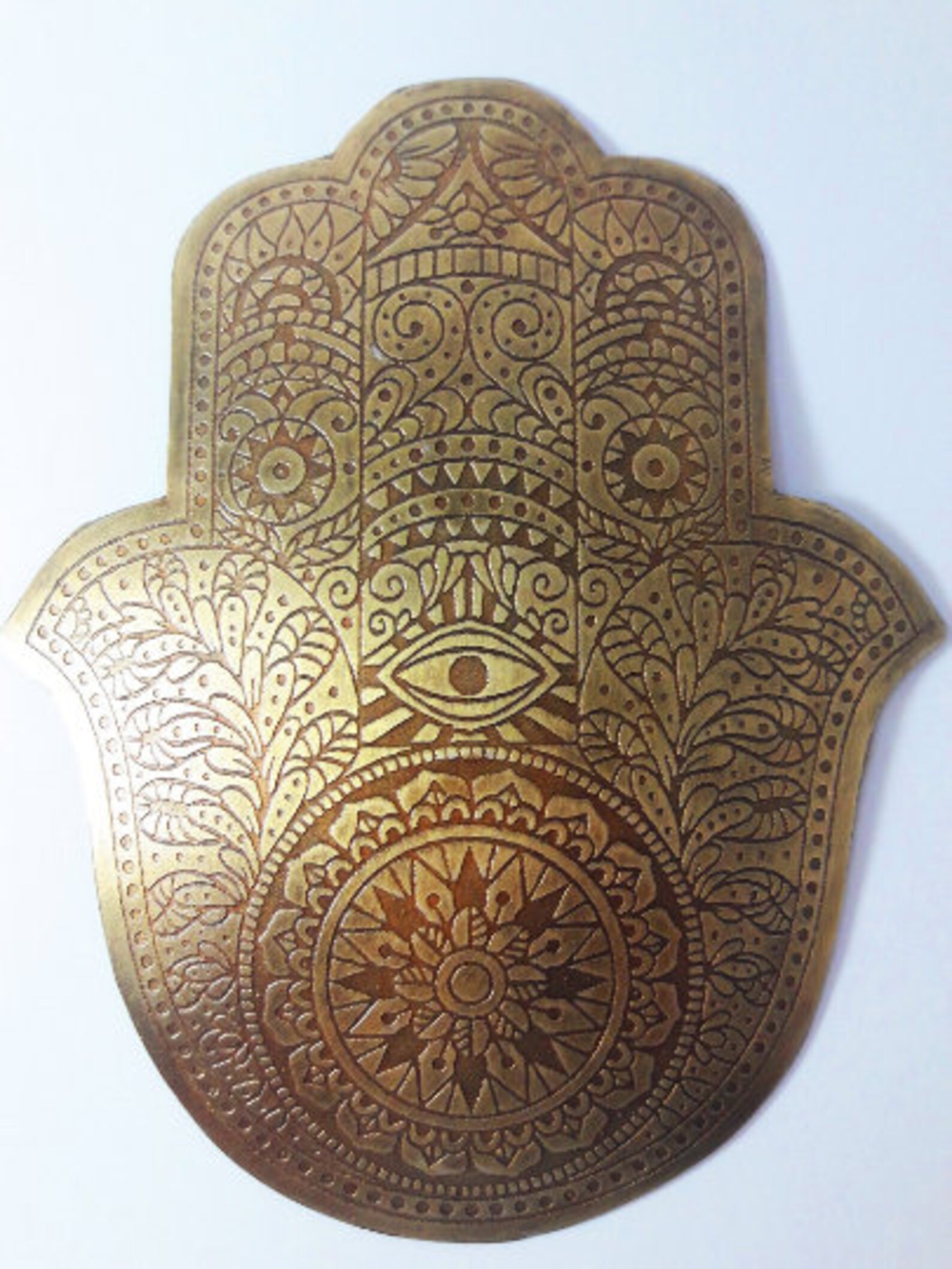 Etched Metal Hamsa Wall Art Hamsa Wall Decor Hamsa Hand of Etsy
