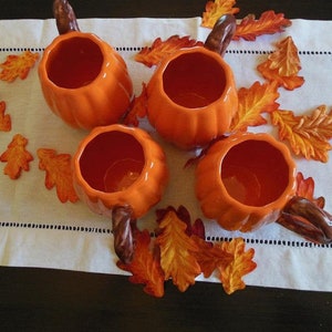 Speckled Pumpkin Mug tableware Fall Coffee Mug Pumpkin Spice Mug Autumn Halloween decor Pumpkin shaped mug Hello pumpkin image 4