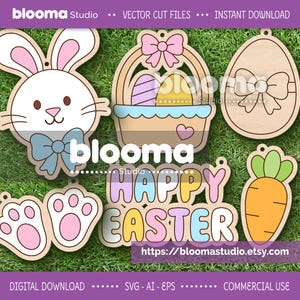 Zestaw do malowania wielkanocnego SVG, kolorowanki dla dzieci, pliki wycinane laserowo, wypełniacz do koszyków