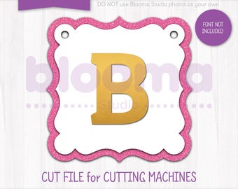 Birthday banner SVG, Banner printable, Banner template, Layered files, Laser cut files, Party decor svg, PNG JPG Ai Eps, Commercial use