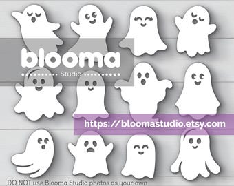 Halloween ghost Svg bundle, Halloween laser cut files, Hanging ghost svg, Cute ghost svg, Wood ghost decor, Wooden Halloween ornament, Eps