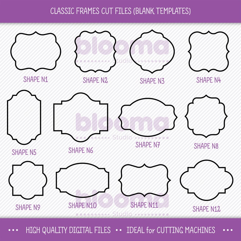 Classic Frame SVG Bundle: 38 Blank Shapes (digital Download) - Etsy