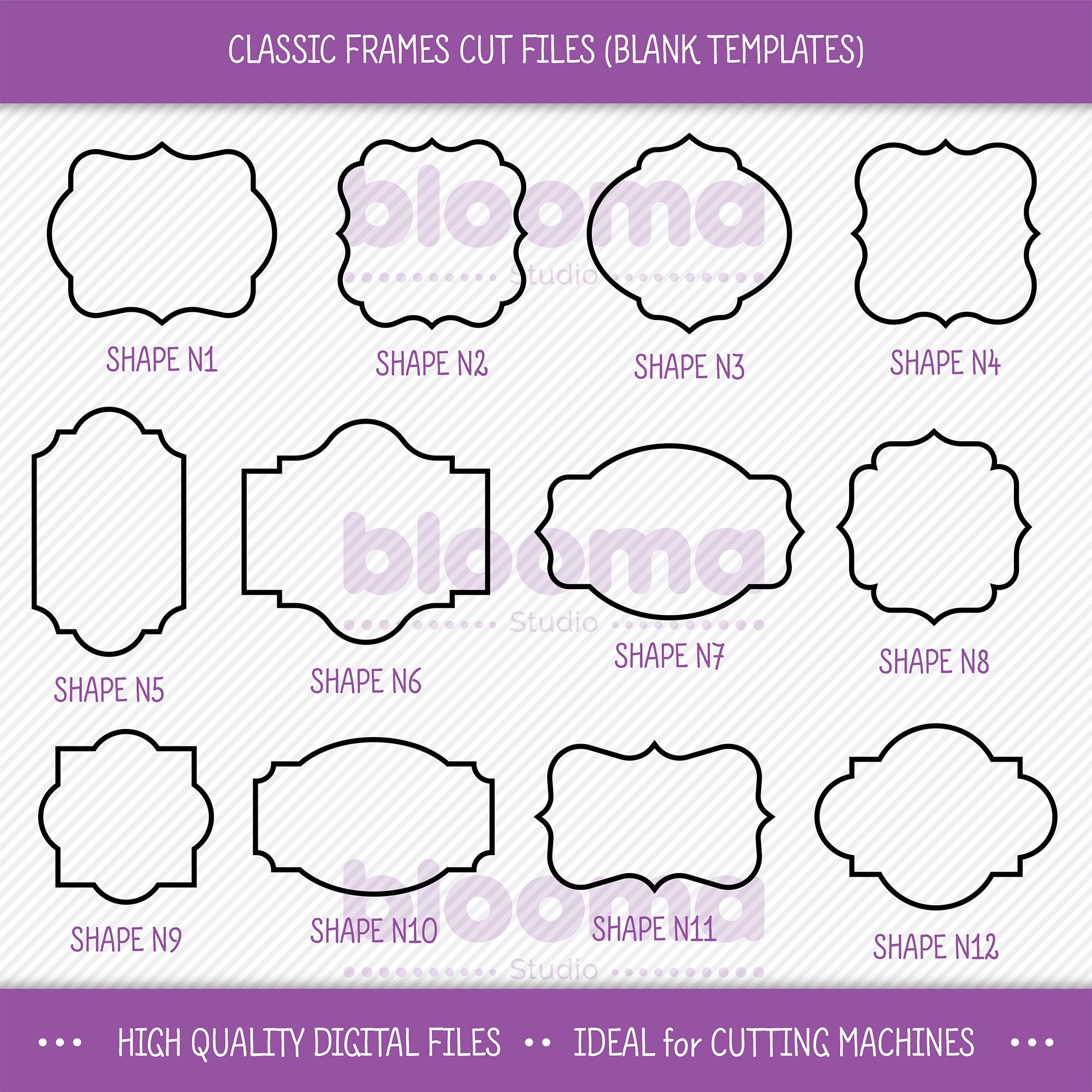Classic Frame SVG Bundle: 38 Blank Shapes (digital Download) - Etsy