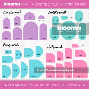 Arch SVG bundle, Invite cut files, Arch wedding invitation template, Arch Sign svg, Digital shape, Half arch PNG JPG Ai Eps, Commercial use