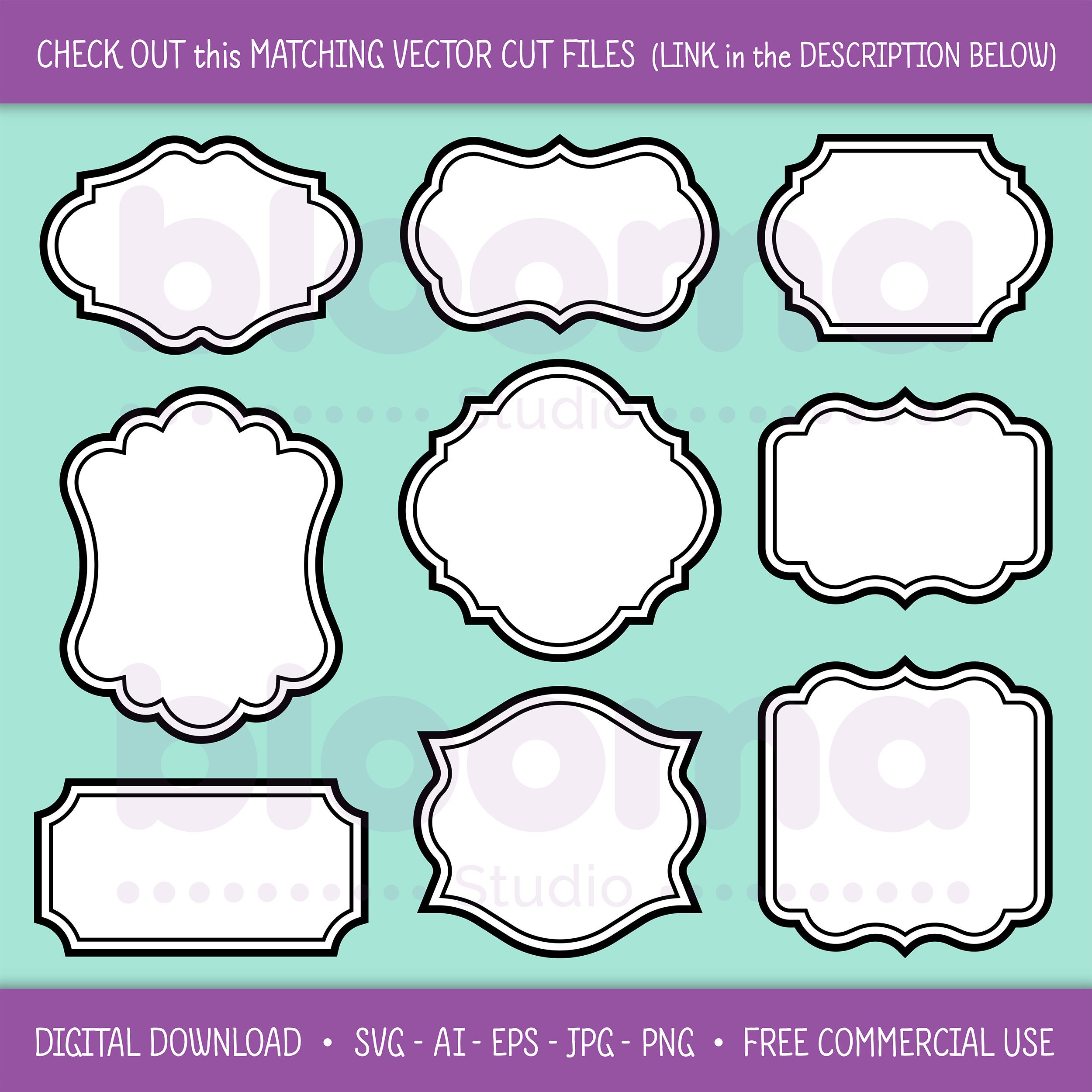 Classic Frame SVG Bundle: 38 Blank Shapes (digital Download) - Etsy