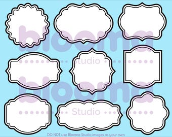 Classic frames SVG, Layered frame svg, Sign svg, Labels svg, Laser cut files, Digital frame PNG JPG Ai Eps, Frame clipart, Frame printable