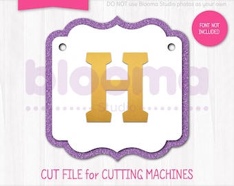 Bunting Banner SVG, Bunting Template, Printable Banner, Birthday Party Decor, Garland svg, Laser Cut Files, JPG PNG Ai Eps, Commercial use