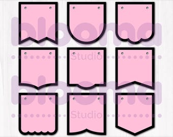 Bunting Banner SVG: Party Garland Clipart (Digital Download)