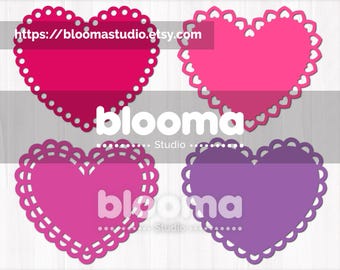 Corazón de tapete SVG, etiqueta de nombre festoneada para San Valentín, archivo láser, clipart, descarga digital, PNG Jpg
