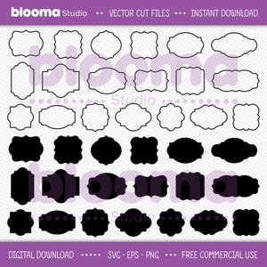 Rahmen SVG Bundle, Klassischer Rahmen svg, Rahmen PNG, Rahmenschnittdatei, Rahmenclipart, Rahmenform svg, Etiketten svg, Tag svg, kommerzielle Nutzung, JPG Eps