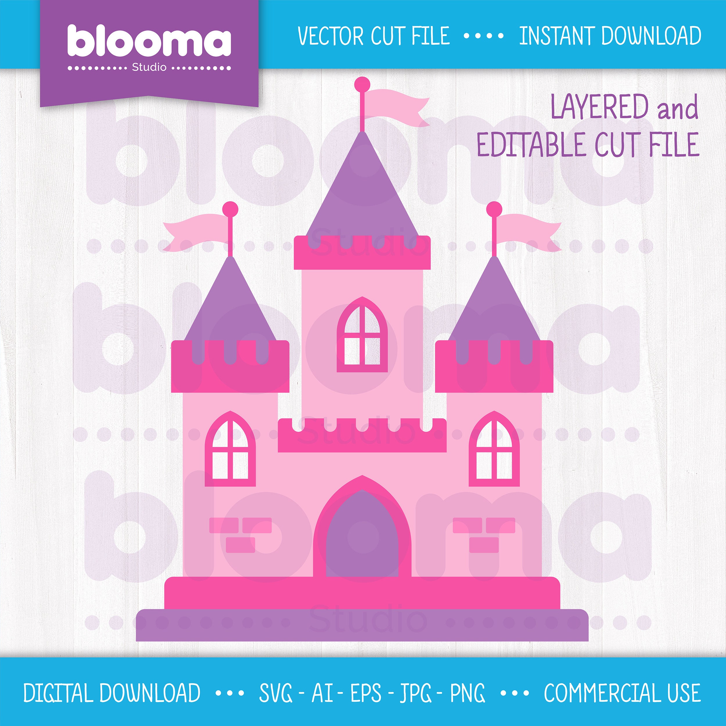 Princess Castle SVG Layered Laser Cut File Cute Cake Topper - Etsy UK