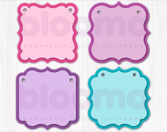 Bunting banner SVG, Bunting flags, Fancy garland svg, Printable birthday banner, Laser cut files, Bunting template, includes JPG PNG Ai Eps
