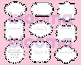 Classic frames SVG, Labels svg, Sign svg, Decorative frames, Frame templates, Printable labels, Laser cut files, includes PNG JPG Ai Eps