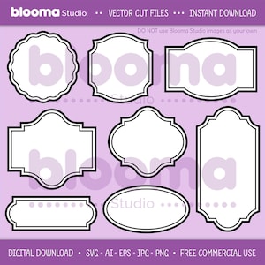 Klassische Rahmen SVG, Laser geschnitten Datei, Rahmen Clipart, Rahmen PNG JPG Eps Ai, Holzschild svg, druckbares Etikett, druckbarer Rahmen