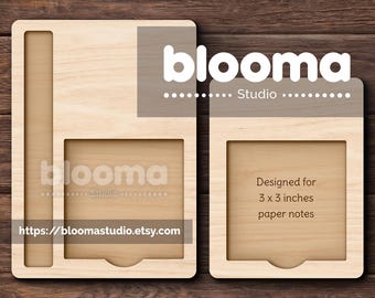 Note pad holder svg, Note holder template svg, Note holder laser files, Ideal for teacher appreciation and personalized desktop gifts, Eps
