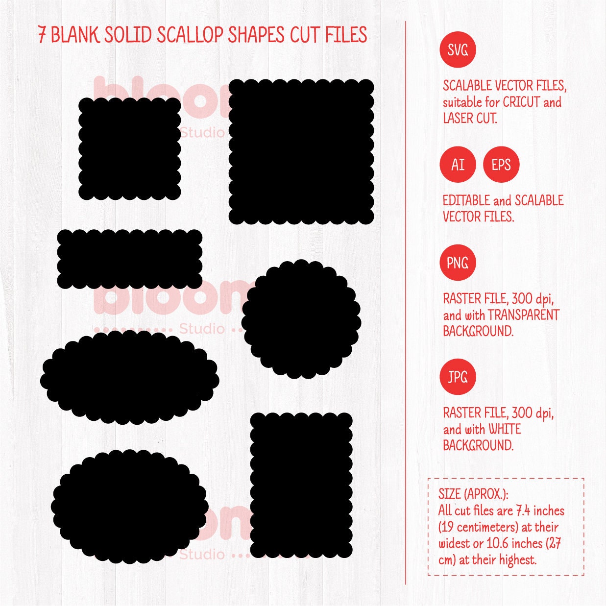 Scallop Shape SVG Scallop Shape Digital Basic Shape Svg Etsy Canada