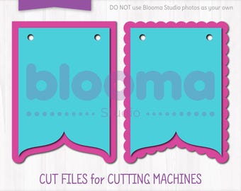 Mermaid banner Svg, Birthday banner svg, Layered cut file, Printable banner, Banner template, Laser cut files, JPG PNG Eps, Party decor svg