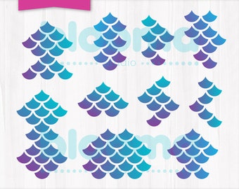 Mermaid scales SVG bundle, Mermaid scales pattern, Scales template, Mermaid scales PNG, Laser cut file, Mermaid pattern svg, Commercial use