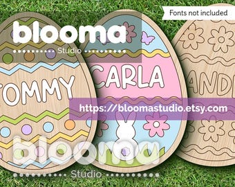 Egg coloring laser, Easter paint kit svg, Egg color kit laser cut files, Personalized Easter crafts svg