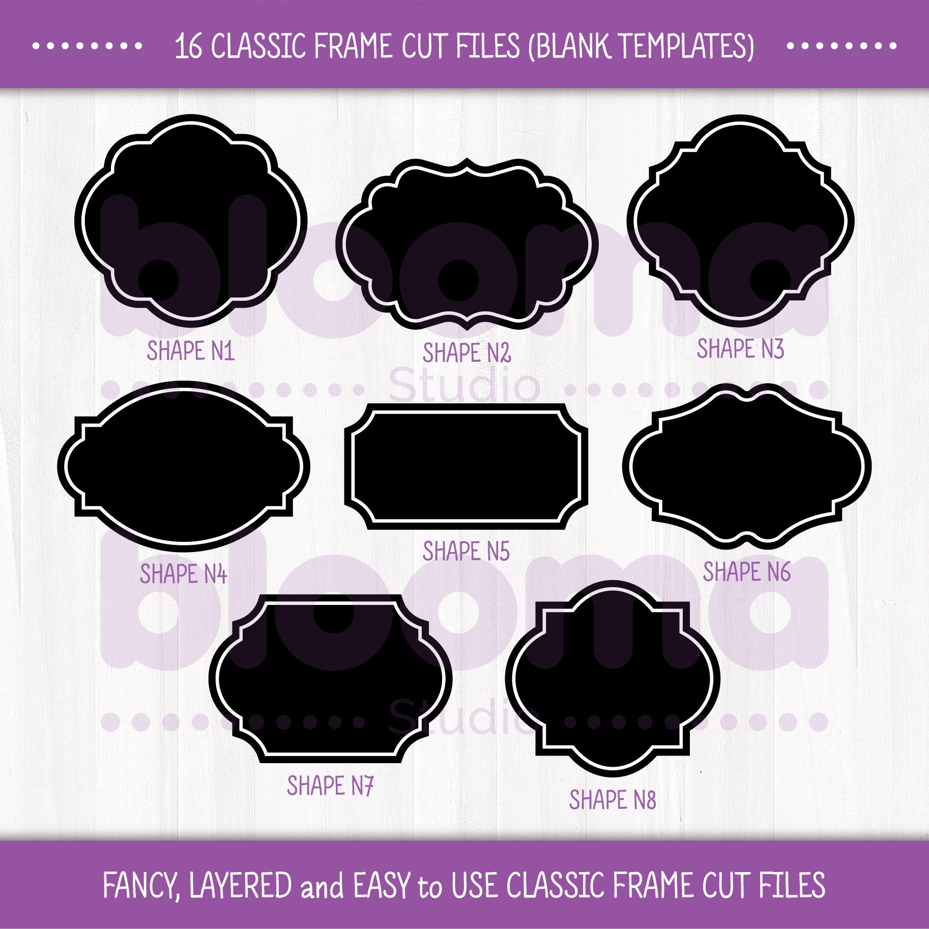 Classic Frames SVG Label Svg Frame Clipart Tag Svg Frame - Etsy