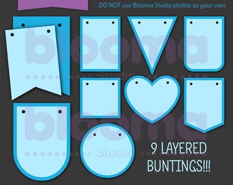 Banner SVG, 2 layers, Banner flag svg, Birthday banner svg, Cake banner topper, Party decor svg, Banner clipart, Cut file PNG JPG Ai Eps
