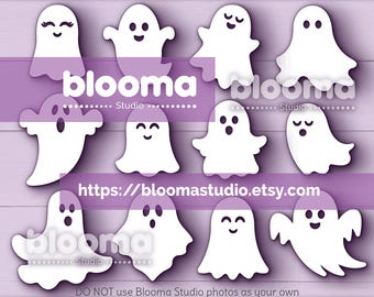 Halloween Ghost SVG Bundle, Laser Cut Files, Clipart, Digital Download, Hanging Ornaments, Eps Png Jpg