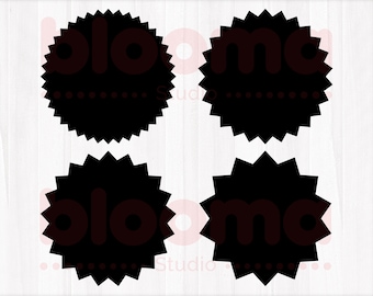 Serrated round shape SVG, Scalloped frame svg, Scalloped circle svg, Scalloped labels, Circle tag svg, Circle label svg, JPG PNG Ai Eps