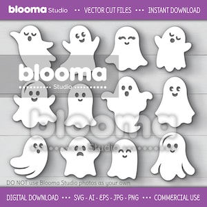 Halloween-Geist-Svg-bundle, Halloween Laser-Schnitt-Dateien, Hängende Geist svg, Süßer Geist svg, Holzgeist Dekor, Holz-Halloween-Verzierung, Eps