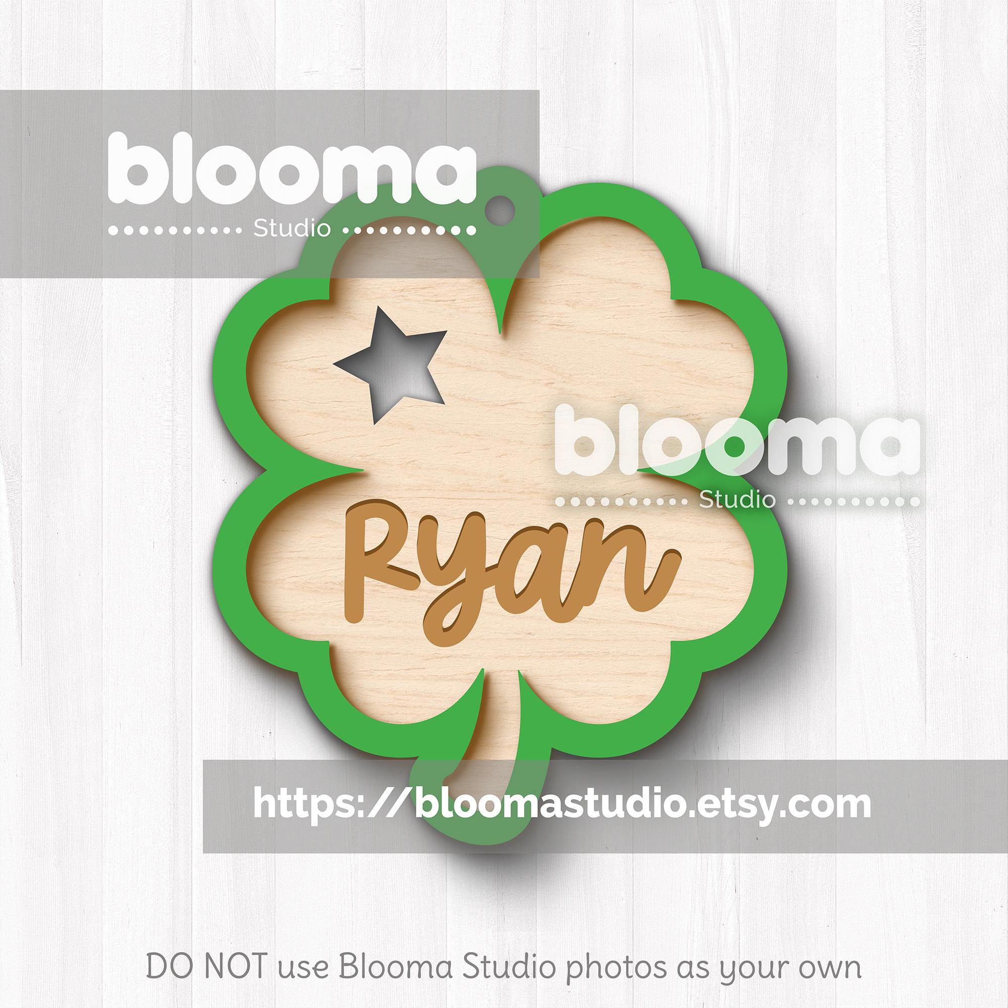 St Patrick's Day Name Tags SVG, Personalized Clover Tag, St Patricks ...