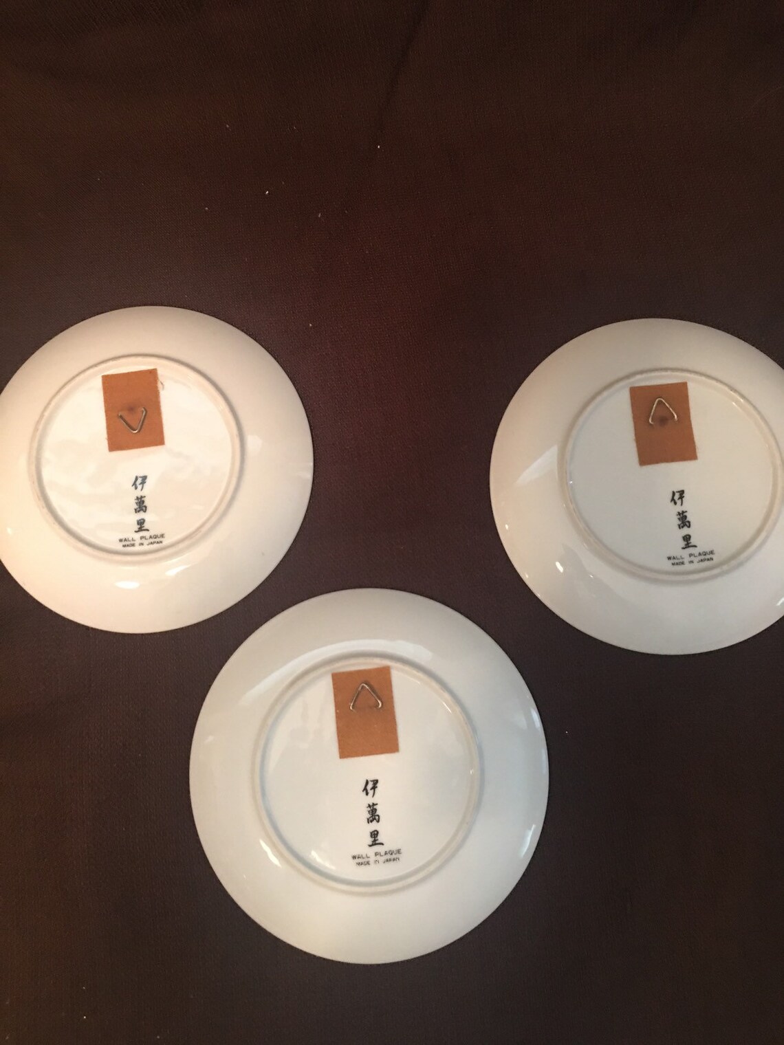 VTG Japanese Wall Plaques Set of 3 Etsy