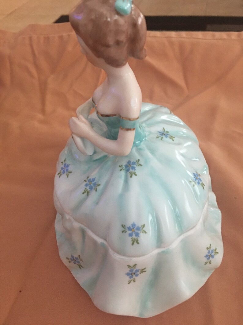 Vintage porcelain powdertrinket box