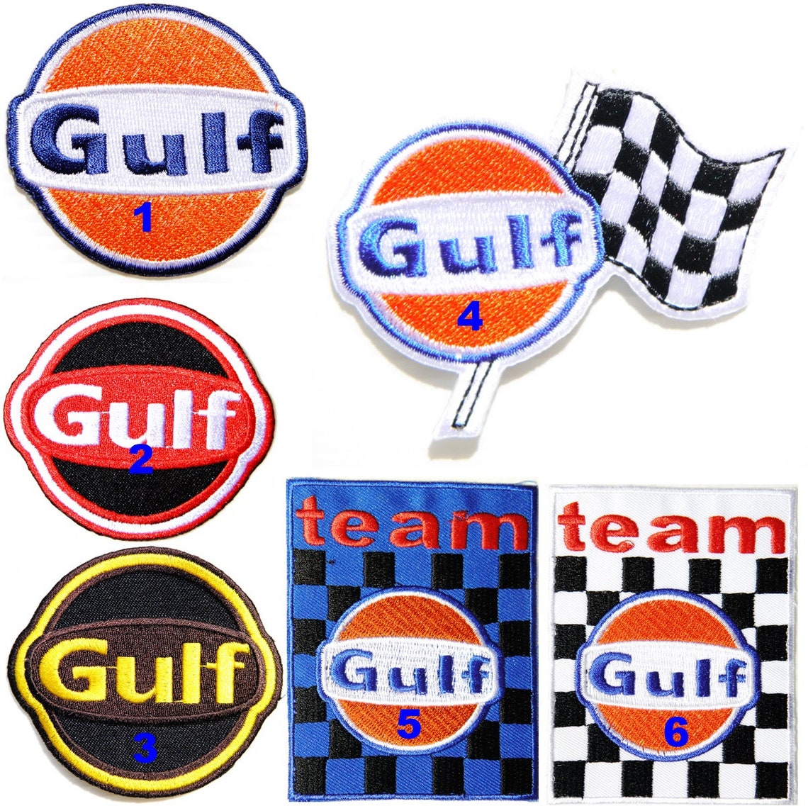 Gulf Oil Automotive Car Motors Racing Logo Patch Iron on Etsy