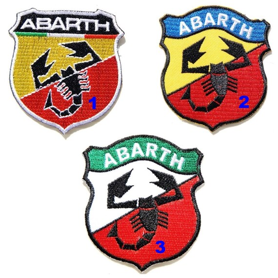 Abarth Car Racing Logo Patch Iron On Embroidery Applique Hot Etsy