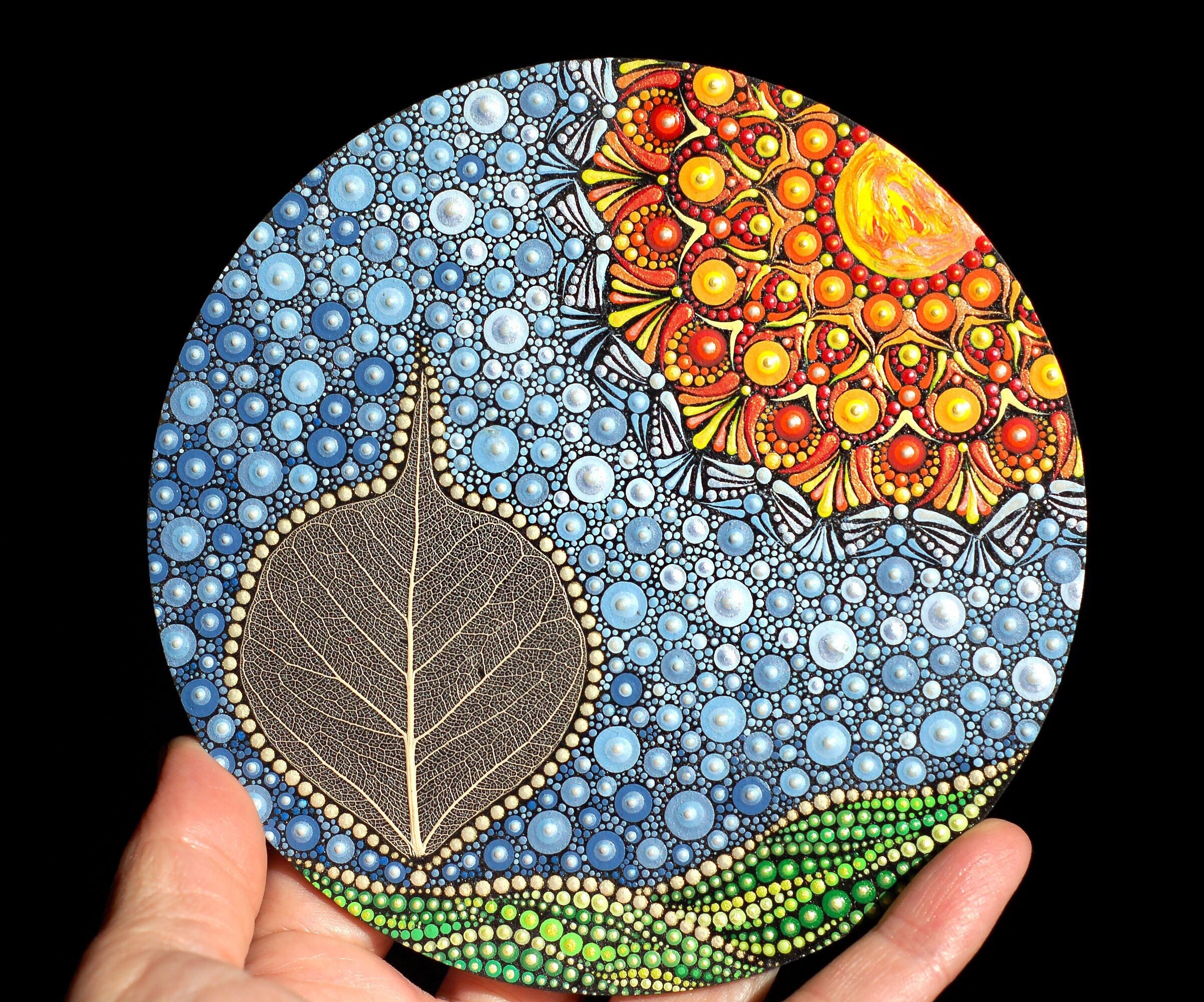 A Stone's Throw Mandala Dot Art hn