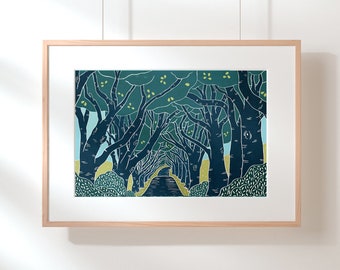 The Dark Hedges Art Print