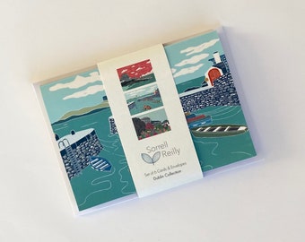 Dublin Collection - Set of 6 notecards and envelopes, taken from my original designs. Blank inside