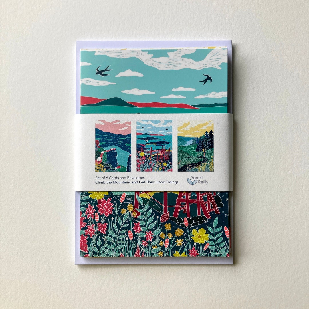 Set of 6 Cards and Envelopes - Hiking Trails of Ireland Collection - Etsy