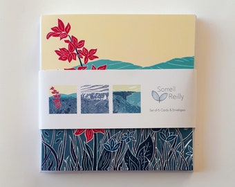 County Clare collection - Set of 6 notecards and envelopes, taken from my original designs. Blank inside