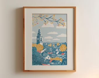 Os Sinos de Shandon - Impressão giclée da cidade de Cork