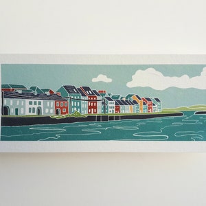 Di un paseo por el Old Long Walk - Galway, Lámina artística, Decoración del hogar, Paisaje irlandés