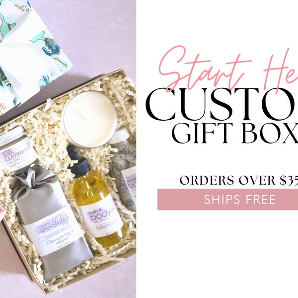 Build A Box Care Package, Create Your Own Spa Gift Box for Her, Build A Self Care Gift Box for Friend, Create A Personalized Friendship Gift